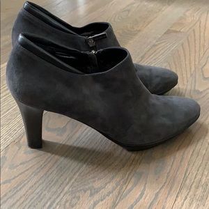 Gray Suede Water Resistant Booties